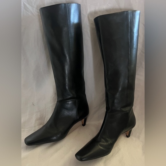 REFORMATION REMY Black Leather Knee High Boots Size US 6 $498 - Picture 3 of 9